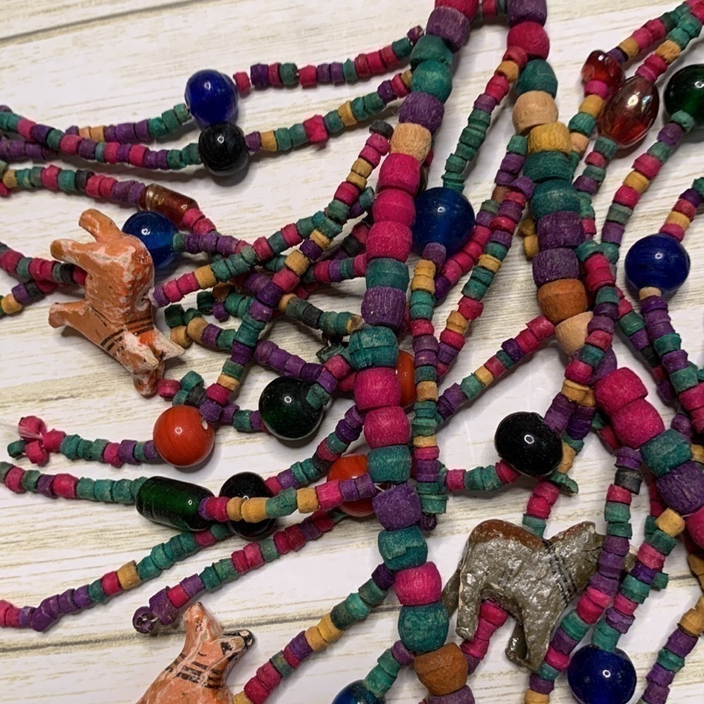 Vintage Tribal Necklace and Earrings Set - Picture 4 of 5
